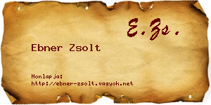 Ebner Zsolt névjegykártya