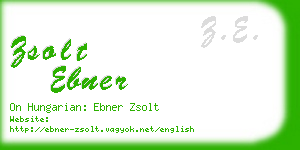 zsolt ebner business card